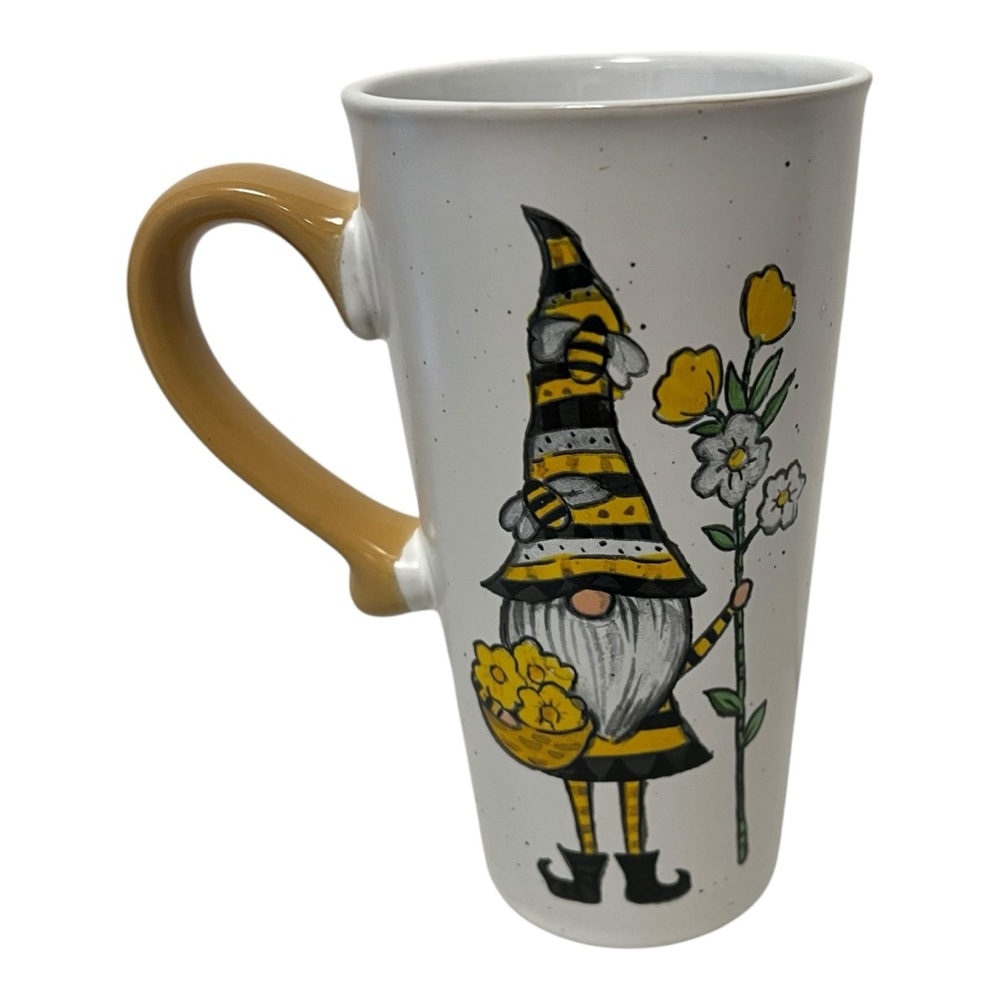 Heartland Hive Bee Positive Tall Gnome Mug Coffee Tea Gift 18 ounces